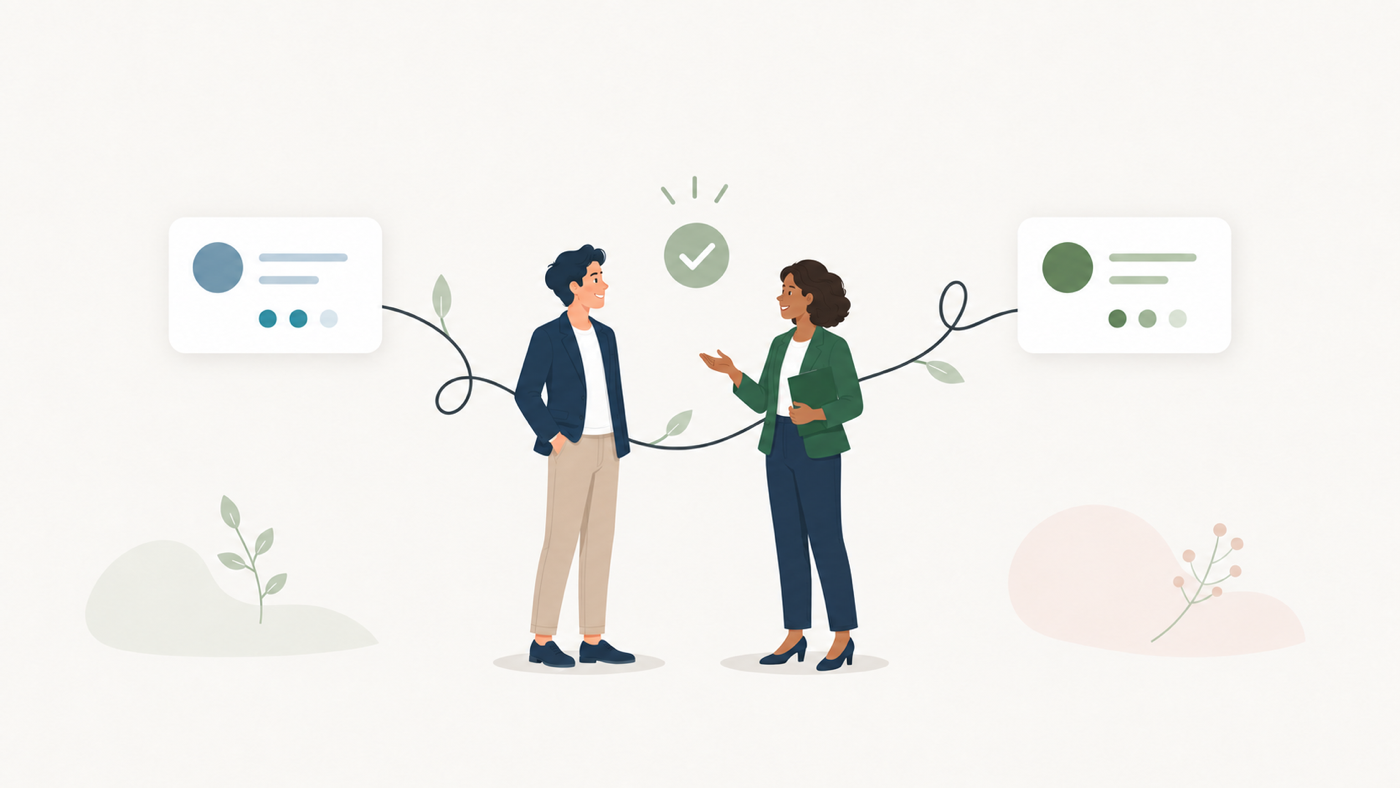 Een jonge arts in gesprek met een ervaren arts over begeleiding binnen de bedrijfsgeneeskunde